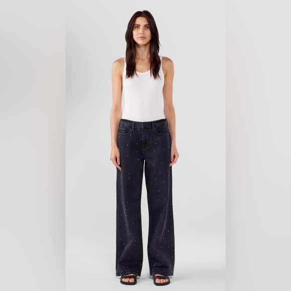 Triarchy WomensMs. Miley Stardust Loved Black Baggy Jean Black 30 B01